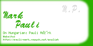 mark pauli business card